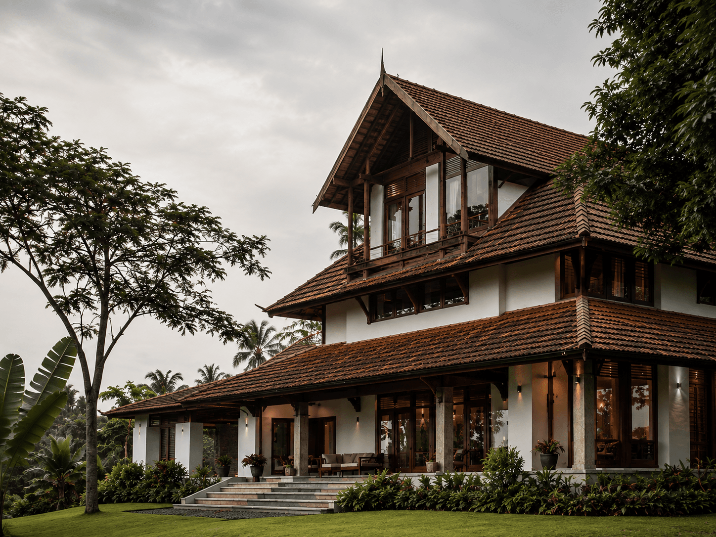 Heritage rooftops near Aranya Farms, Mahabalipuram corridor