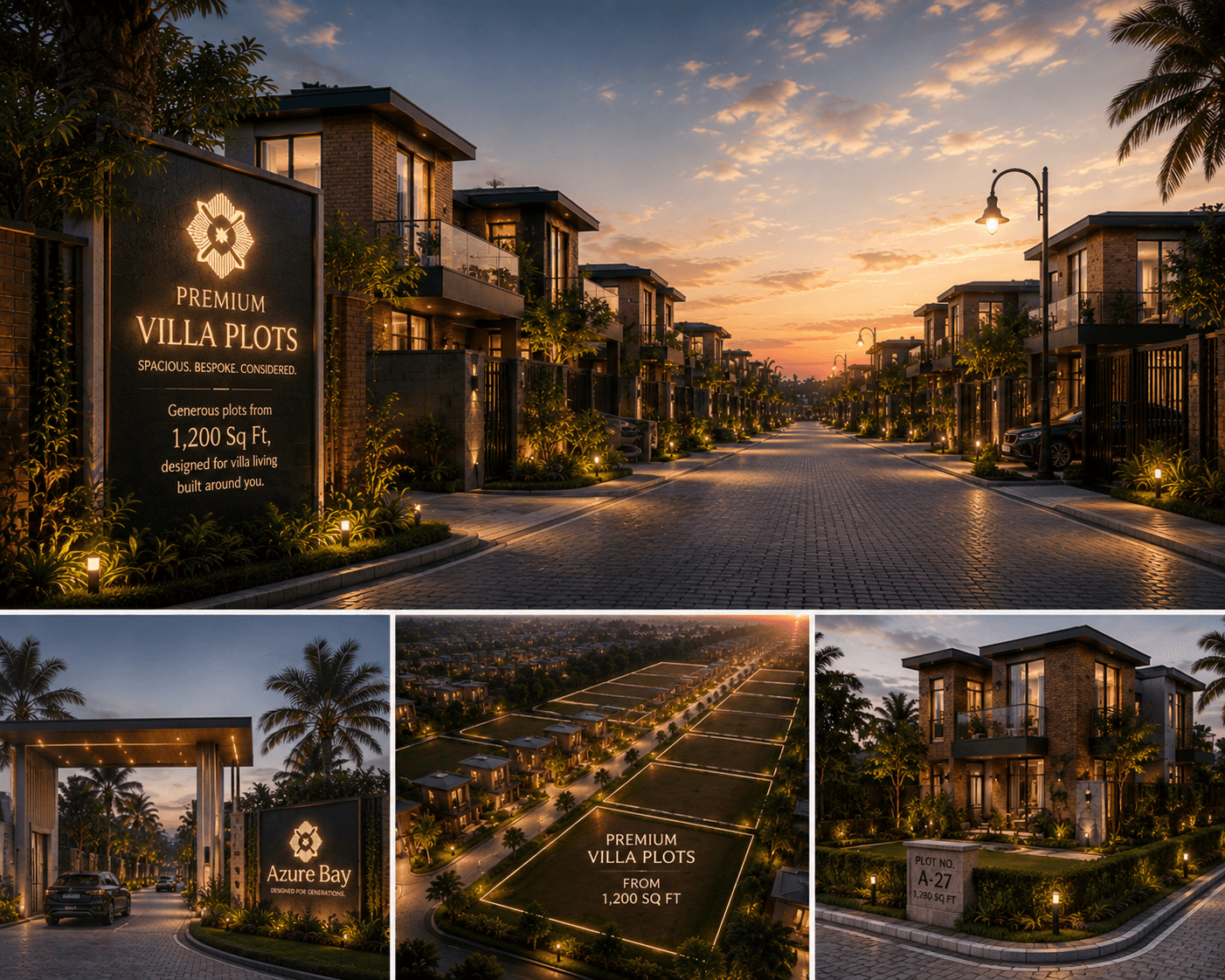Spacious 3 BHK premium home layout at Azure Bay