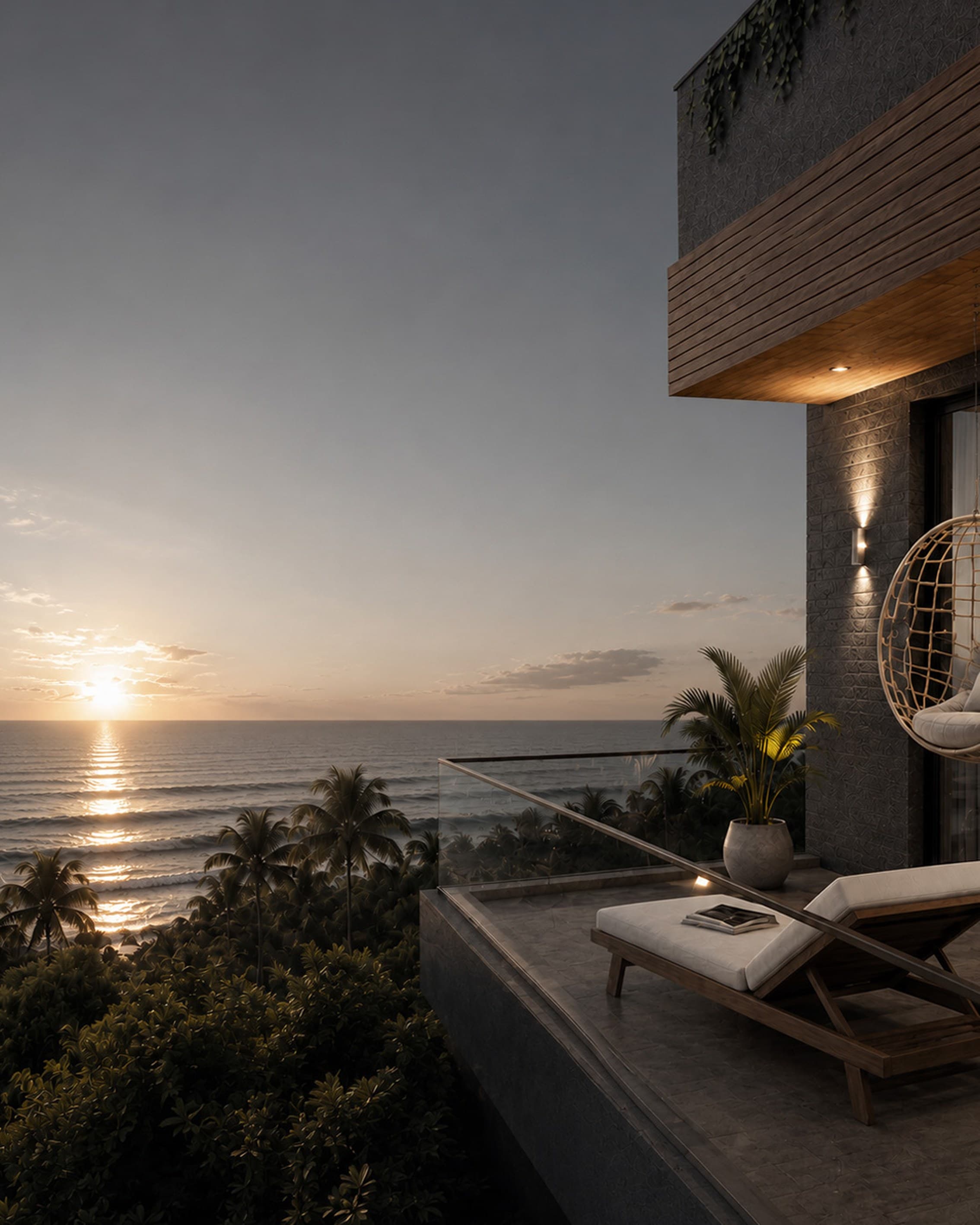 Sea-facing balcony view near Banyan Bay, East Coast Road