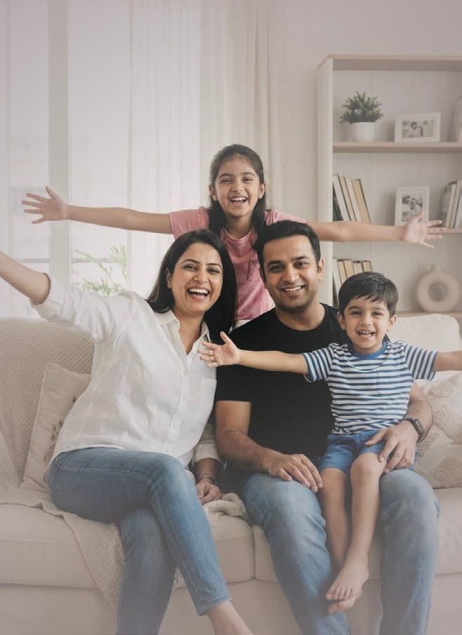 Family living within a Banyan Bay villa