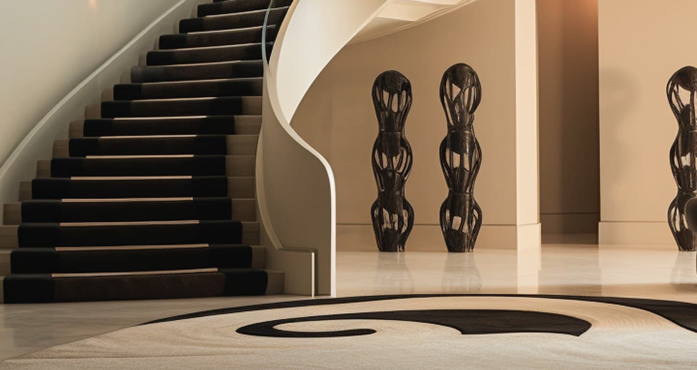 Interior staircase within a Bay Royale villa flat
