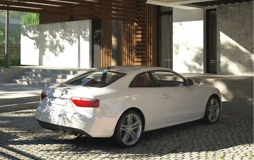Car parking courtyard at Bay Royale
